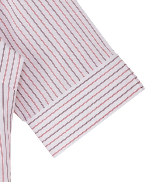 TOKYO SHIRTS(トウキョウシャツ)の「【吸水速乾】 形態安定ノーアイロン スキッパー 5分袖ビジネスワイシャツ(ビジネスシャツ・レディース・ピンク・S/M/L/LL/XL)」の4枚目の写真