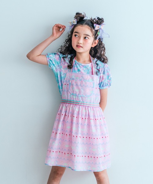 美品‼️fafa フェフェ ワンピース 120センチ fafa ワンピース 花柄 鳥