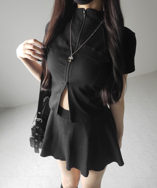 m i✧*　トップス3点セット 3-739960]Midi Umi(ミディウミ) sheer swing top shirt シアー
