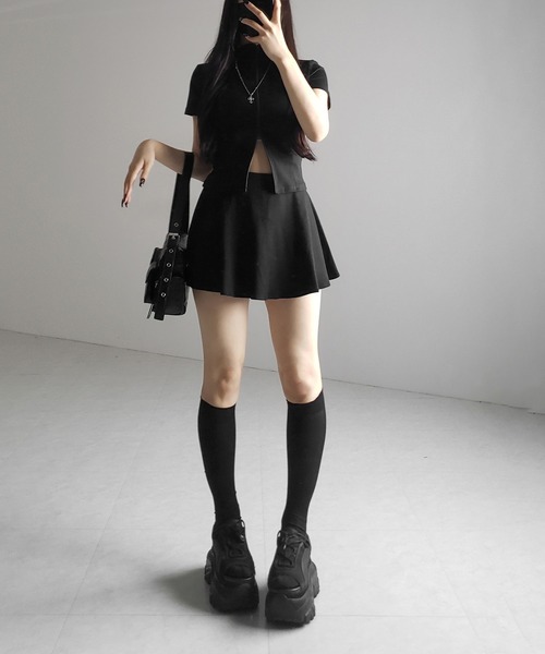【試着のみ】em. エムドット　フレアセットアップ Mサイズ　ブラック 試着のみ】em. エムドット フレアセットアップ Mサイズ ブラック
