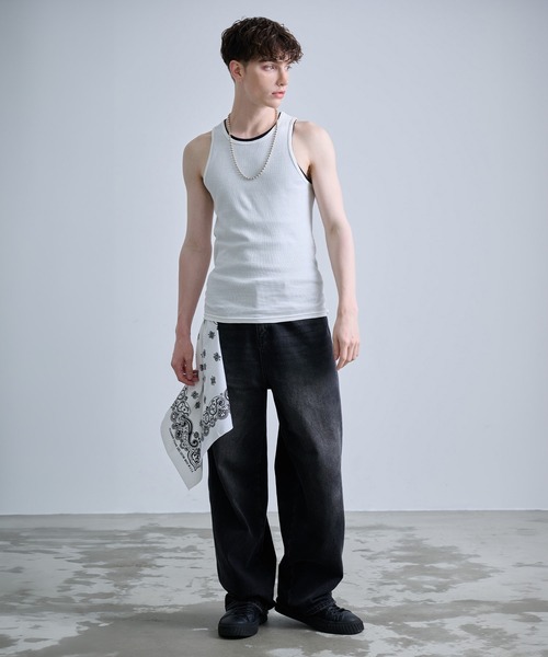 NUMBER (N)INE（ナンバーナイン）の「【NUMBER(N)INE/ナンバーナイン】PAISLEY PRINTED BANDANA MADE IN USA / ペイズリー プリント バンダナ（バンダナ/スカーフ・メンズ・ブラック/ホワイト・FREE）」の9枚目の写真
