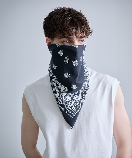 NUMBER (N)INE（ナンバーナイン）の「【NUMBER(N)INE/ナンバーナイン】PAISLEY PRINTED BANDANA MADE IN USA / ペイズリー プリント バンダナ（バンダナ/スカーフ・メンズ・ブラック/ホワイト・FREE）」の15枚目の写真