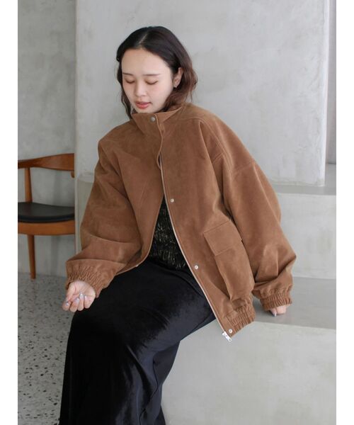 Ungrid（アングリッド）の「フェイクスウェードブルゾン（ブルゾン・レディース・ベージュ/ブラウン・FREE）」の20枚目の写真