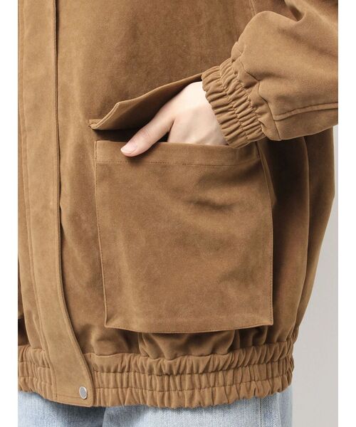 Ungrid（アングリッド）の「フェイクスウェードブルゾン（ブルゾン・レディース・ベージュ/ブラウン・FREE）」の4枚目の写真