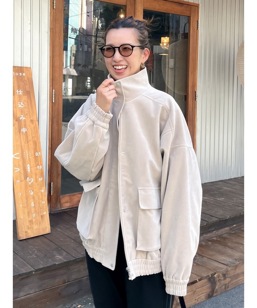 ungrid フェイクスウェードブルゾン フェイクスウェードブルゾン（ブルゾン）｜Ungrid（アングリッド）の