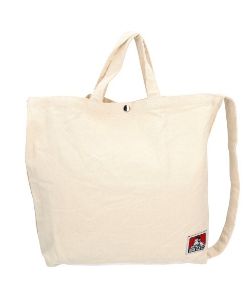 BEN DAVIS(ベンデイビス)の「BEN DAVIS ベンデイビス 2WAY SHOULDER TOTE(ショルダーバッグ・メンズ・ブラック/ナチュラル・FREE)」の1枚目の写真