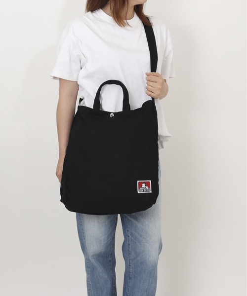 BEN DAVIS(ベンデイビス)の「BEN DAVIS ベンデイビス 2WAY SHOULDER TOTE(ショルダーバッグ・メンズ・ブラック/ナチュラル・FREE)」の11枚目の写真