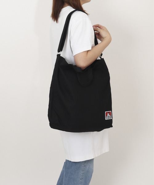BEN DAVIS(ベンデイビス)の「BEN DAVIS ベンデイビス 2WAY SHOULDER TOTE(ショルダーバッグ・メンズ・ブラック/ナチュラル・FREE)」の8枚目の写真