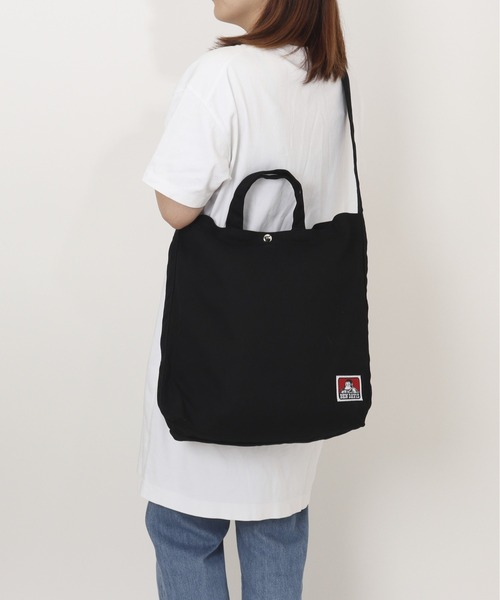 BEN DAVIS(ベンデイビス)の「BEN DAVIS ベンデイビス 2WAY SHOULDER TOTE(ショルダーバッグ・メンズ・ブラック/ナチュラル・FREE)」の9枚目の写真