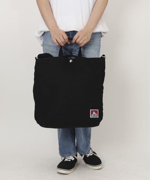 BEN DAVIS(ベンデイビス)の「BEN DAVIS ベンデイビス 2WAY SHOULDER TOTE(ショルダーバッグ・メンズ・ブラック/ナチュラル・FREE)」の10枚目の写真