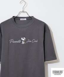PEANUTS ジョー・クール刺繍接触冷感ビッグシルエット半袖Tシャツ