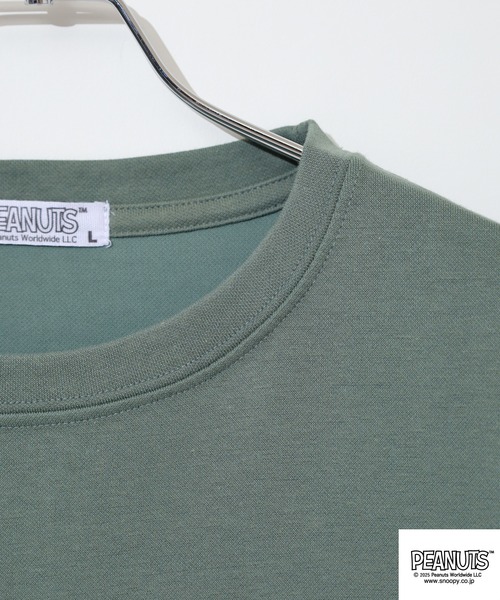PEANUTS(ピーナッツ)の「PEANUTS ジョー・クール刺繍接触冷感ビッグシルエット半袖Tシャツ(Tシャツ/カットソー・メンズ・チャコール/オフホワイト/ライトカーキ・LL/L/M)」の19枚目の写真