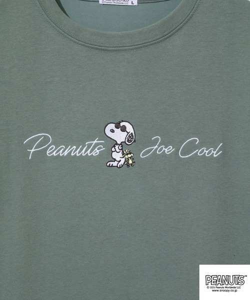 PEANUTS(ピーナッツ)の「PEANUTS ジョー・クール刺繍接触冷感ビッグシルエット半袖Tシャツ(Tシャツ/カットソー・メンズ・チャコール/オフホワイト/ライトカーキ・LL/L/M)」の20枚目の写真