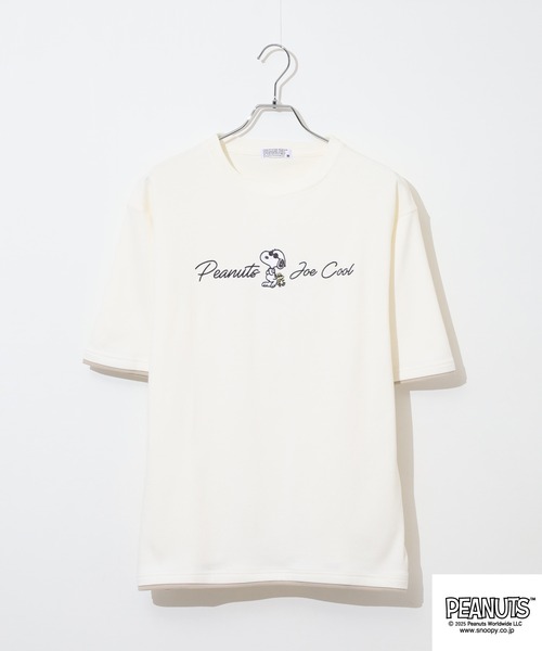 PEANUTS(ピーナッツ)の「PEANUTS ジョー・クール刺繍接触冷感ビッグシルエット半袖Tシャツ(Tシャツ/カットソー・メンズ・チャコール/オフホワイト/ライトカーキ・LL/L/M)」の16枚目の写真