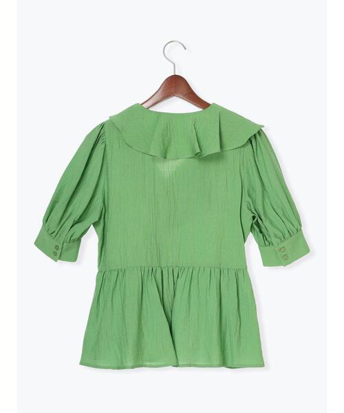Te chichi（テチチ）の「ラッフルフリルアシメブラウス《2025summer catalog item》（シャツ/ブラウス・レディース・グリーン/オフホワイト/ブラック・F）」の10枚目の写真