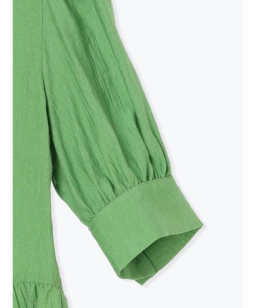 Te chichi（テチチ）の「ラッフルフリルアシメブラウス《2025summer catalog item》（シャツ/ブラウス・レディース・グリーン/オフホワイト/ブラック・F）」の12枚目の写真