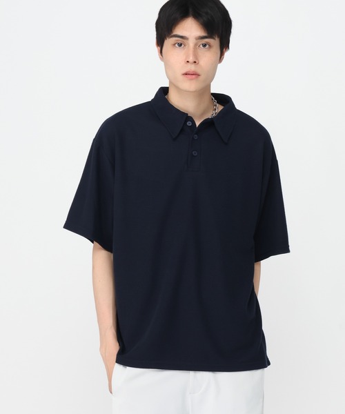 LAND MUSEUM（ランドミュージアム）の「LAND MUSEUM／ボタンポロTシャツ（Tシャツ/カットソー・メンズ・ベージュ/ネイビー・FREE）」の2枚目の写真