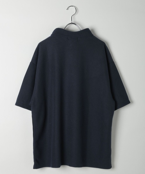 LAND MUSEUM（ランドミュージアム）の「LAND MUSEUM／ボタンポロTシャツ（Tシャツ/カットソー・メンズ・ベージュ/ネイビー・FREE）」の3枚目の写真