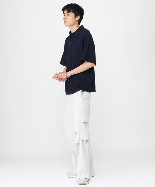 LAND MUSEUM（ランドミュージアム）の「LAND MUSEUM／ボタンポロTシャツ（Tシャツ/カットソー・メンズ・ベージュ/ネイビー・FREE）」の16枚目の写真