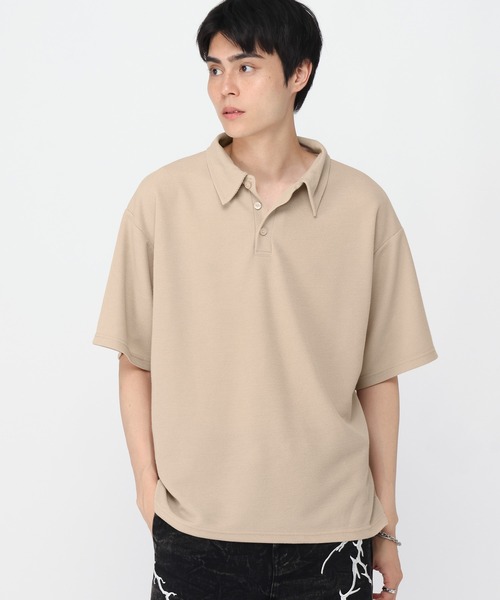 LAND MUSEUM（ランドミュージアム）の「LAND MUSEUM／ボタンポロTシャツ（Tシャツ/カットソー・メンズ・ベージュ/ネイビー・FREE）」の13枚目の写真