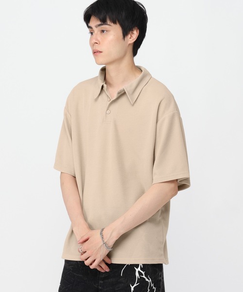 LAND MUSEUM（ランドミュージアム）の「LAND MUSEUM／ボタンポロTシャツ（Tシャツ/カットソー・メンズ・ベージュ/ネイビー・FREE）」の14枚目の写真