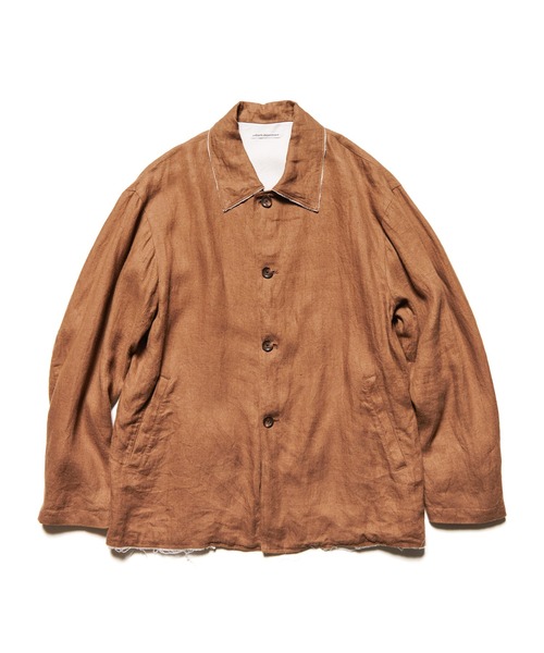 uniform experiment(ユニフォームエクスペリメント)の「BRUSHED LINEN CUT-OFF JACKET(ブルゾン・メンズ・ブラック/ブラウン・3/2/4/1)」の1枚目の写真