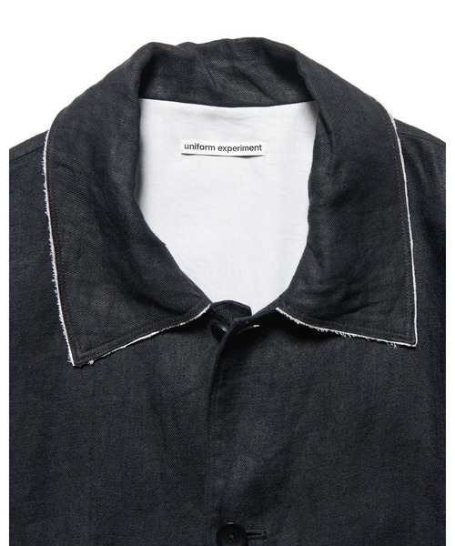 uniform experiment(ユニフォームエクスペリメント)の「BRUSHED LINEN CUT-OFF JACKET(ブルゾン・メンズ・ブラック/ブラウン・3/2/4/1)」の8枚目の写真