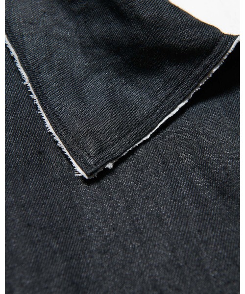 uniform experiment(ユニフォームエクスペリメント)の「BRUSHED LINEN CUT-OFF JACKET(ブルゾン・メンズ・ブラック/ブラウン・3/2/4/1)」の3枚目の写真
