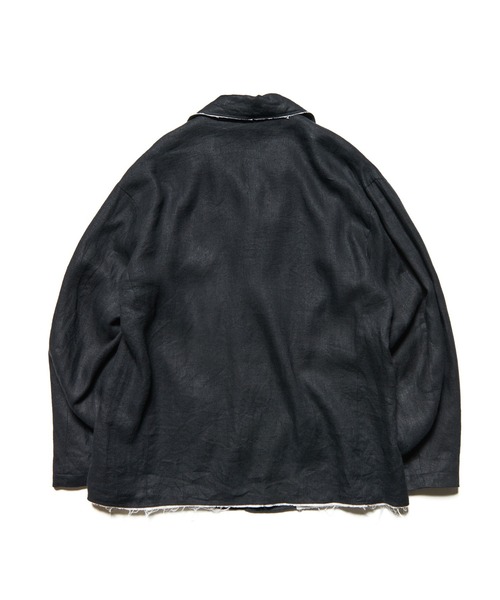 uniform experiment(ユニフォームエクスペリメント)の「BRUSHED LINEN CUT-OFF JACKET(ブルゾン・メンズ・ブラック/ブラウン・3/2/4/1)」の7枚目の写真