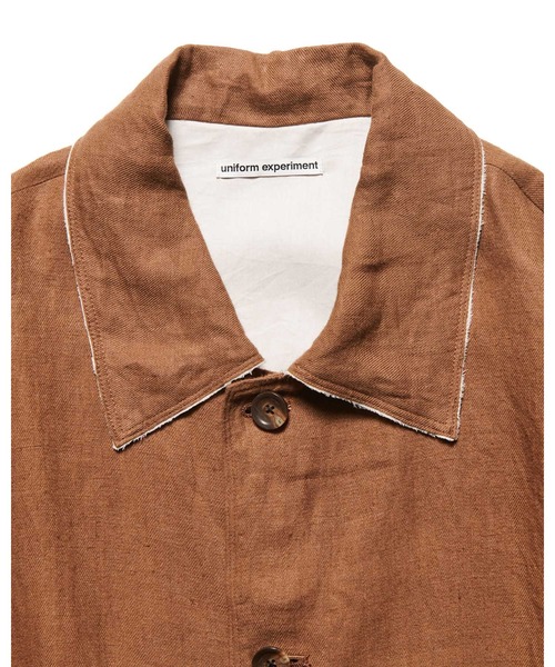 uniform experiment(ユニフォームエクスペリメント)の「BRUSHED LINEN CUT-OFF JACKET(ブルゾン・メンズ・ブラック/ブラウン・3/2/4/1)」の12枚目の写真