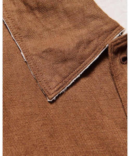 uniform experiment(ユニフォームエクスペリメント)の「BRUSHED LINEN CUT-OFF JACKET(ブルゾン・メンズ・ブラック/ブラウン・3/2/4/1)」の13枚目の写真
