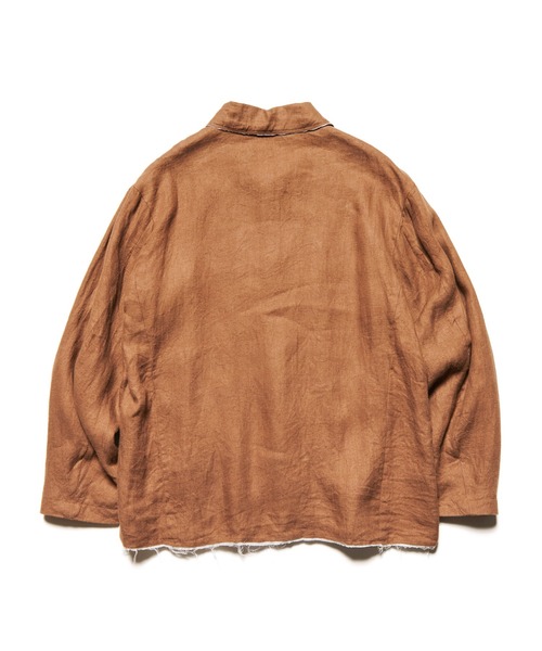 uniform experiment(ユニフォームエクスペリメント)の「BRUSHED LINEN CUT-OFF JACKET(ブルゾン・メンズ・ブラック/ブラウン・3/2/4/1)」の11枚目の写真