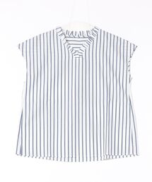 BELLUNA PLUS（ベルーナ）の「衿フリルデザインストライプブラウス（シャツ/ブラウス）」