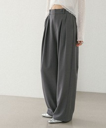 定価￥29,700 エスケープ CELES パンツ HEATHERGRAY M SANTEセンタークリースセミワイドパンツ(S GREY): ボトムス