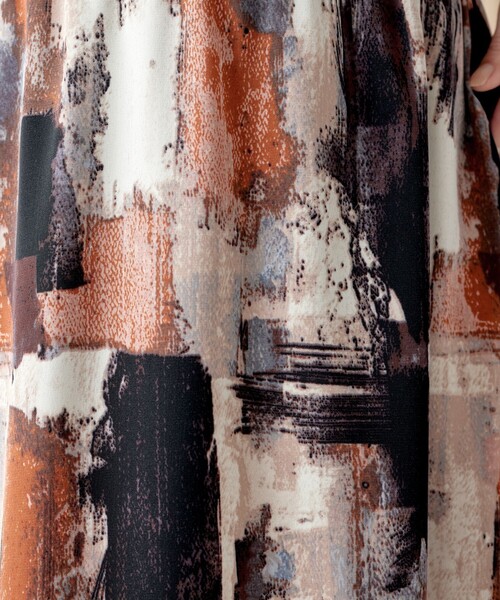 Tiaclasse（ティアクラッセ）の「ペイント柄スカート（スカート・レディース・カーキ/オレンジ・FREE）」の20枚目の写真