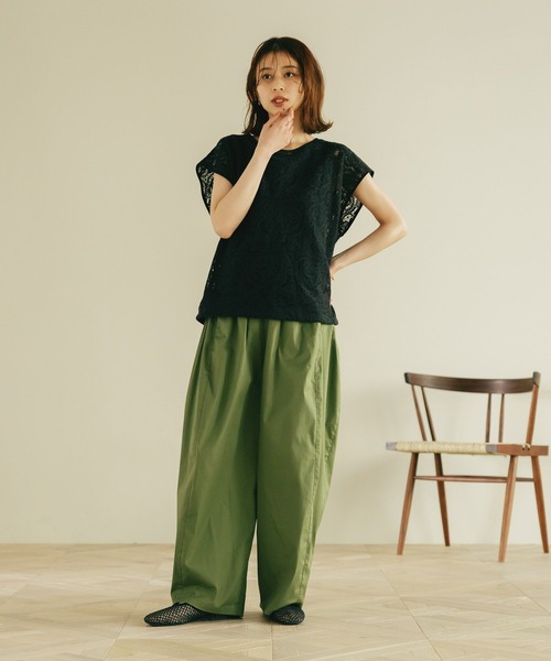 studio CLIP（スタディオクリップ）の「刺繍レースプルオーバー×タンクトップセット（シャツ/ブラウス・レディース・ブラック/アイボリー・FREE）」の11枚目の写真