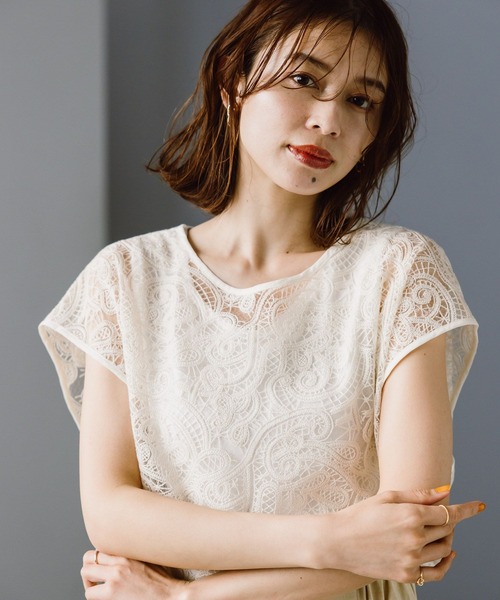 studio CLIP（スタディオクリップ）の「刺繍レースプルオーバー×タンクトップセット（シャツ/ブラウス・レディース・ブラック/アイボリー・FREE）」の21枚目の写真