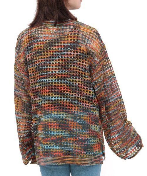 チチカカ（チチカカ）の「Orale！ モヘアタッチアノラックメッシュニットプルオーバー（ニット/セーター・レディース・グリーン/グレー/カラフル・FREE）」の15枚目の写真