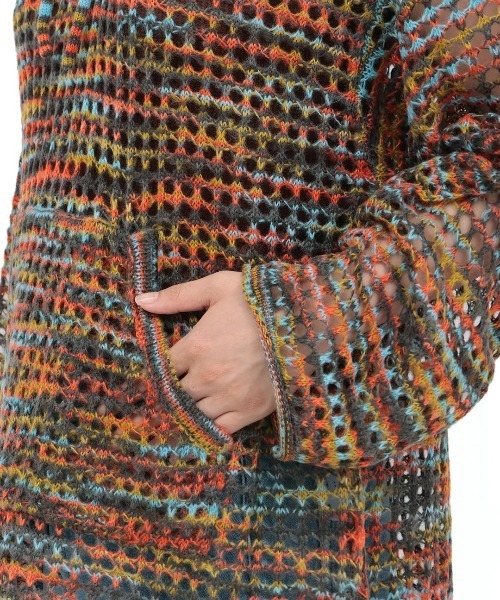 チチカカ（チチカカ）の「Orale！ モヘアタッチアノラックメッシュニットプルオーバー（ニット/セーター・レディース・グリーン/グレー/カラフル・FREE）」の19枚目の写真