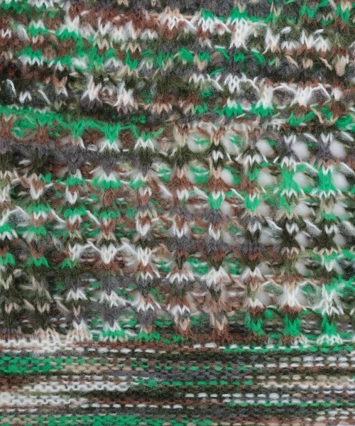 チチカカ（チチカカ）の「Orale！ モヘアタッチアノラックメッシュニットプルオーバー（ニット/セーター・レディース・グリーン/グレー/カラフル・FREE）」の8枚目の写真