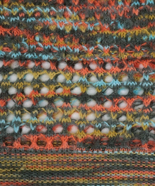 チチカカ（チチカカ）の「Orale！ モヘアタッチアノラックメッシュニットプルオーバー（ニット/セーター・レディース・グリーン/グレー/カラフル・FREE）」の10枚目の写真