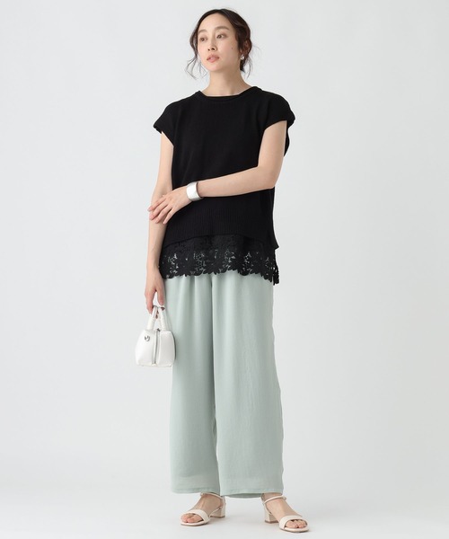 Elura（エルーラ）の「レイヤードレースタンク/498502（タンクトップ・レディース・ブラック/ホワイト・FREE）」の6枚目の写真