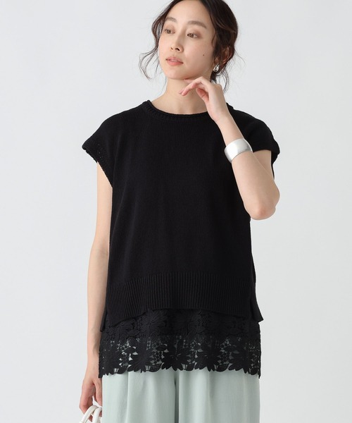 Elura（エルーラ）の「レイヤードレースタンク/498502（タンクトップ・レディース・ブラック/ホワイト・FREE）」の13枚目の写真