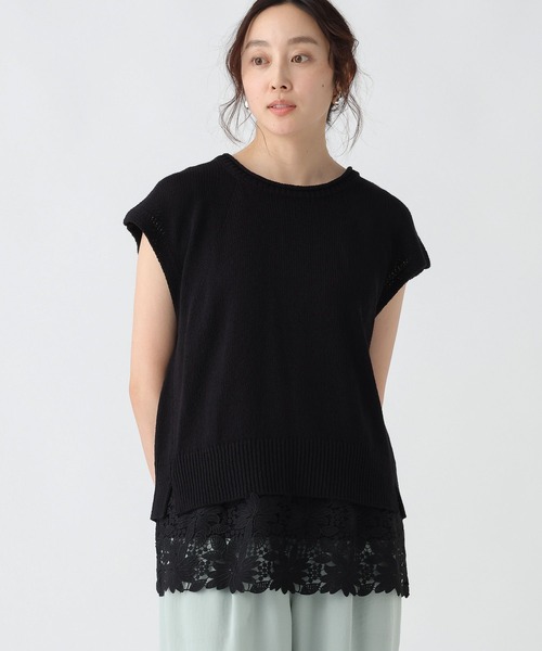 Elura（エルーラ）の「レイヤードレースタンク/498502（タンクトップ・レディース・ブラック/ホワイト・FREE）」の14枚目の写真