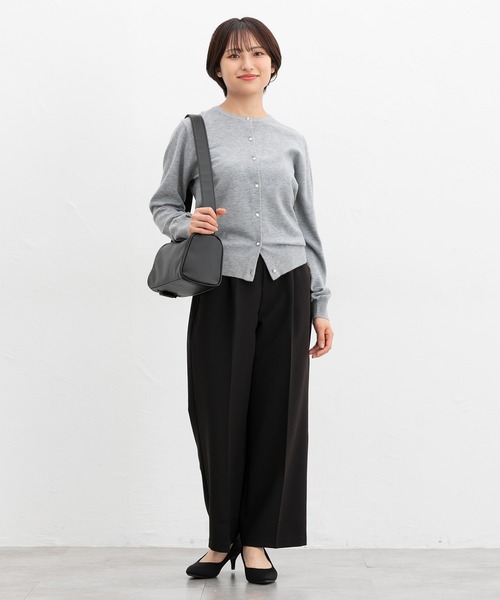 Honeys（ハニーズ）の「【美ージー・ストレッチ・マシンウォッシャブル・イージーケア】美ージーストレート（股下６２ｃｍ）（スラックス・レディース・ダークベージュ/ヘザーチャコール/ブラウン/ブラック/ネイビー・M/3L/LL/L/S/SS）」の8枚目の写真