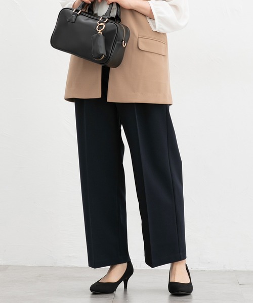 Honeys（ハニーズ）の「【美ージー・ストレッチ・マシンウォッシャブル・イージーケア】美ージーストレート（股下６２ｃｍ）（スラックス・レディース・ダークベージュ/ヘザーチャコール/ブラウン/ブラック/ネイビー・M/3L/LL/L/S/SS）」の11枚目の写真