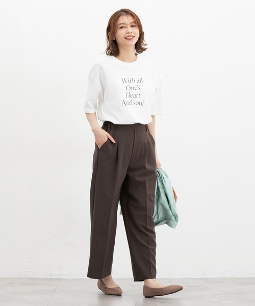 Honeys（ハニーズ）の「【美ージー・ストレッチ・マシンウォッシャブル・イージーケア】美ージーストレート（股下６２ｃｍ）（スラックス・レディース・ダークベージュ/ヘザーチャコール/ブラウン/ブラック/ネイビー・M/3L/LL/L/S/SS）」の15枚目の写真