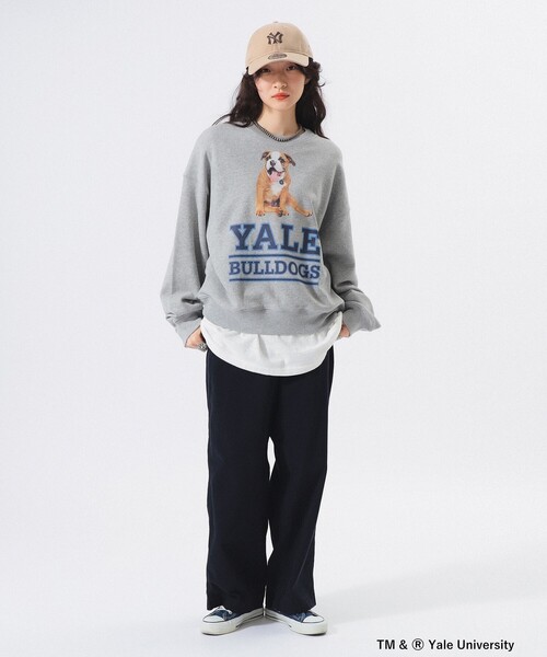 BEAMS BOY（ビームスボーイ）の「【別注】THE BOOKSTORE / YALE スウェット 25FW（スウェット・レディース・グレー/ネイビー・ONE SIZE）」の3枚目の写真