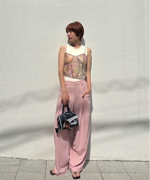 Ameri（アメリ）の「RELAX STRETCH PONTE PANTS（その他パンツ・レディース・ブラック/ホワイト/ピンク・SMALL/MEDIUM）」の16枚目の写真