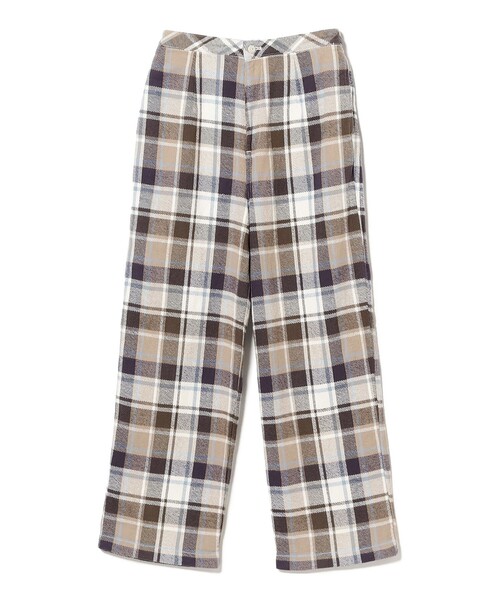 BEAMS BOY（ビームスボーイ）の「ワーク チェック イージーパンツ（その他パンツ・レディース・アイボリー/グレー/ブルー・1/2）」の22枚目の写真